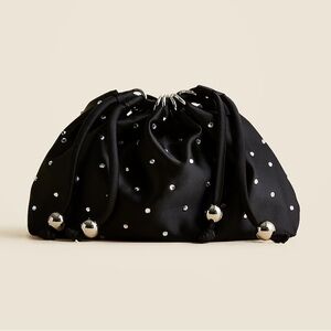 J. Crew crystal-embellished drawstring pouch